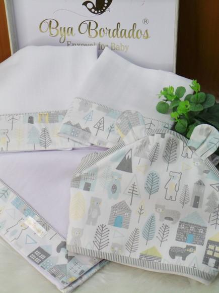 Kit Enxoval Bebê Nórdico Incluso Nome do Bebê