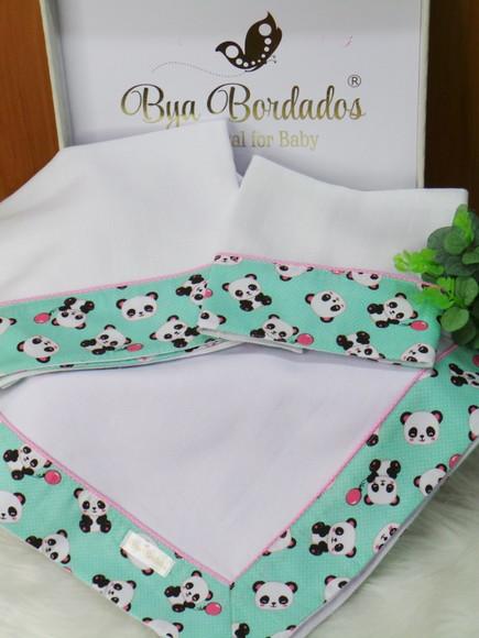 Kit Enxoval Bebê Pandinha Incluso Nome do Bebê