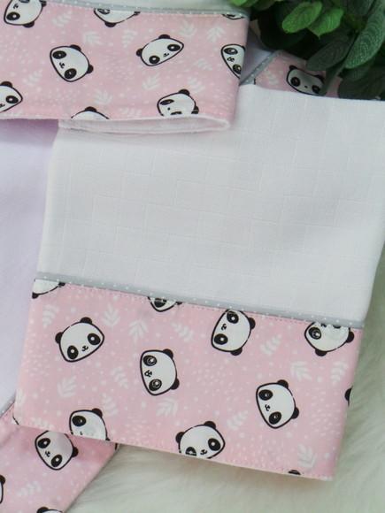 Kit Enxoval Bebê Pandinha Incluso Nome do Bebê