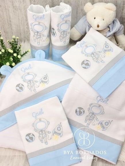 Kit Enxoval Bebê Personalizado Astronauta