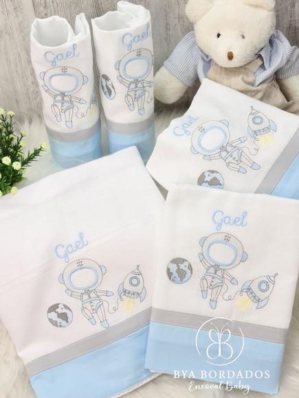 Kit Enxoval Bebê Personalizado Astronauta