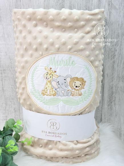 Kit Enxoval Bebê Personalizado Bordado Safari