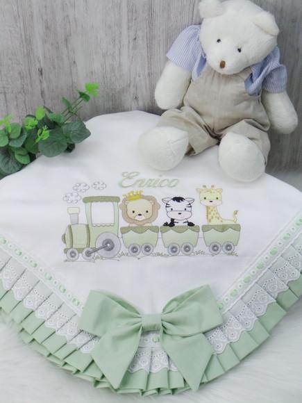 Kit Enxoval Bebê Personalizado Bordado Safari