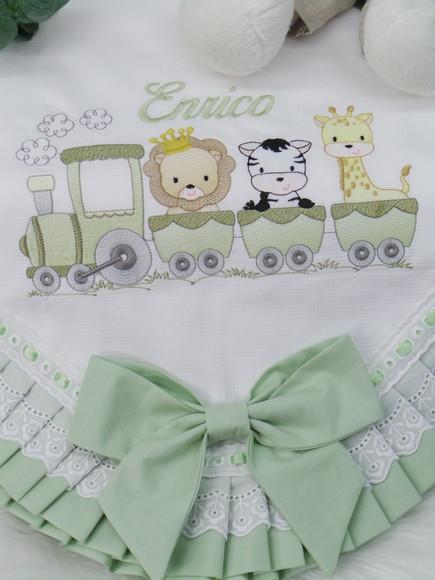 Kit Enxoval Bebê Personalizado Bordado Safari