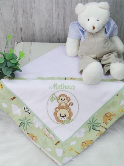 Kit Enxoval Bebê Personalizado Bordado Safari