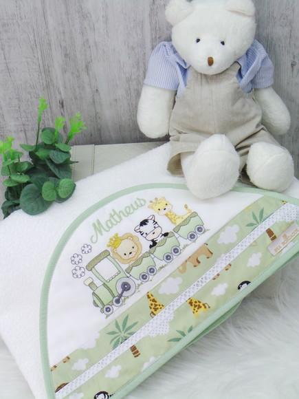 Kit Enxoval Bebê Personalizado Bordado Safari