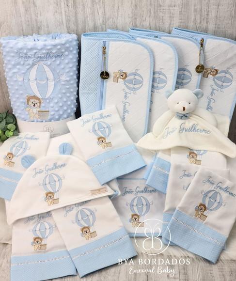 Kit Enxoval Bebê Personalizado Bordado Urso Baloeiro