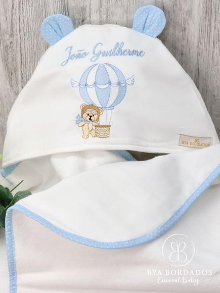 Kit Enxoval Bebê Personalizado Bordado Urso Baloeiro