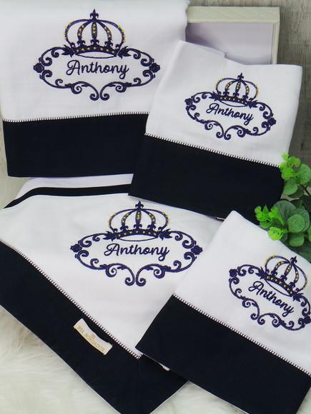 Kit Enxoval Bebê Personalizado Coroa