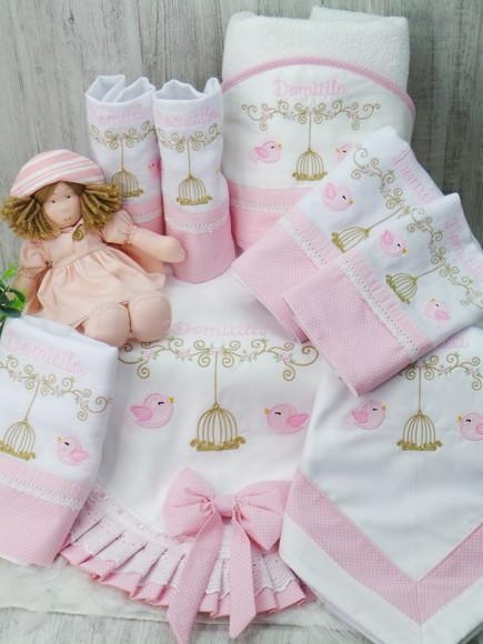 Kit Enxoval Bebê Personalizado Jardim Encantado
