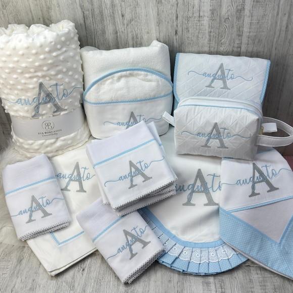Kit Enxoval Bebê Personalizado Nome Sobreposto
