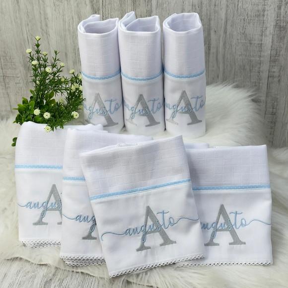 Kit Enxoval Bebê Personalizado Nome Sobreposto
