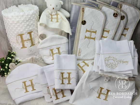 Kit Enxoval Bebê Personalizado Nome Sobreposto