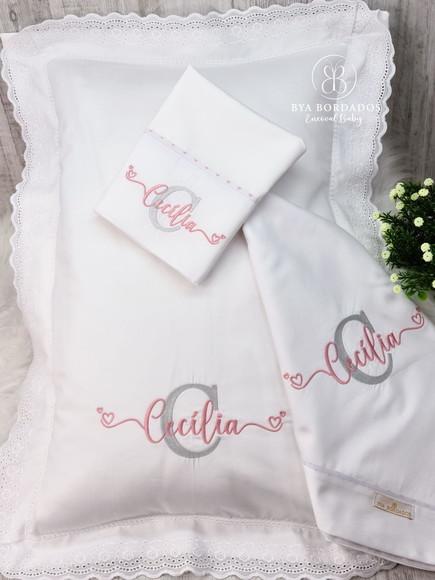 Kit Enxoval Bebê Personalizado Nome Sobreposto