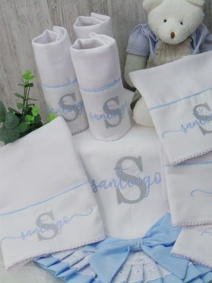 Kit Enxoval Bebê Personalizado Nome Sopreposto