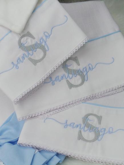 Kit Enxoval Bebê Personalizado Nome Sopreposto