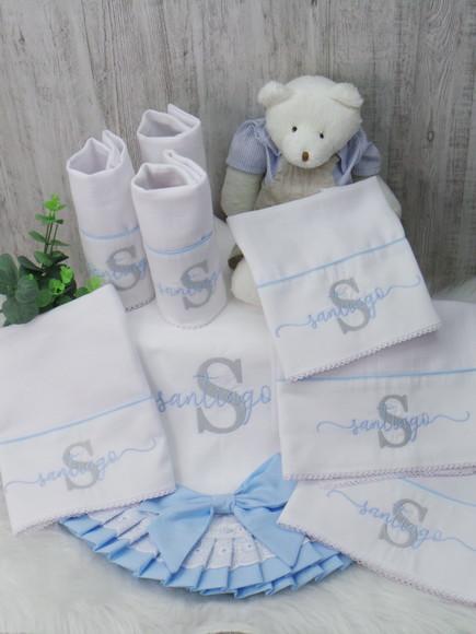 Kit Enxoval Bebê Personalizado Nome Sopreposto