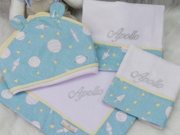 Kit Enxoval Bebê Personalizado Planetinha