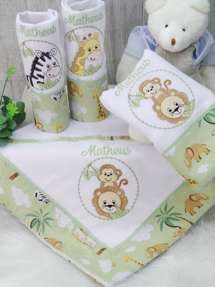 Kit Enxoval Bebê Personalizado Safari