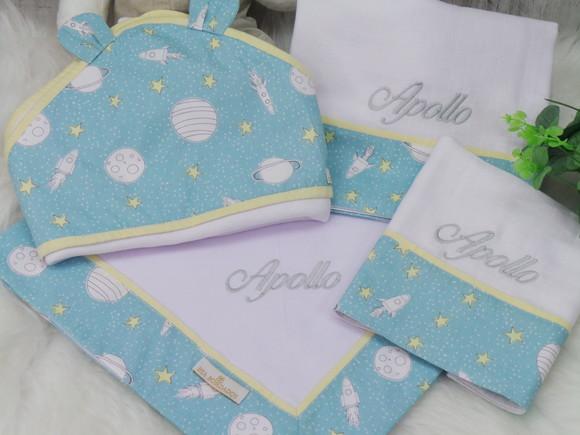 Kit Enxoval Bebê Personalizado Planetinha