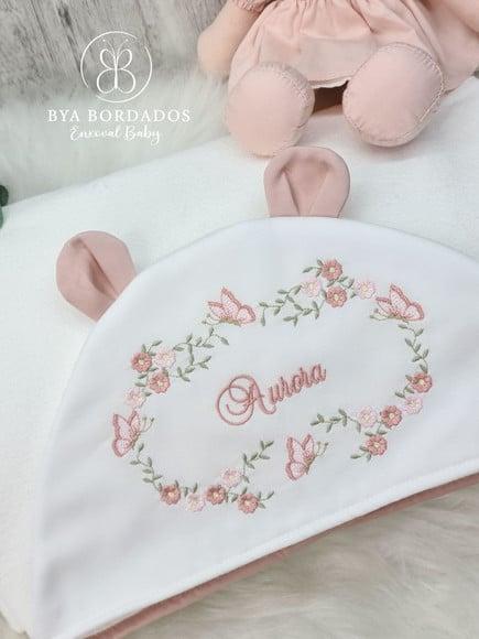 Kit Enxoval Bordado Jardim das Borboletas