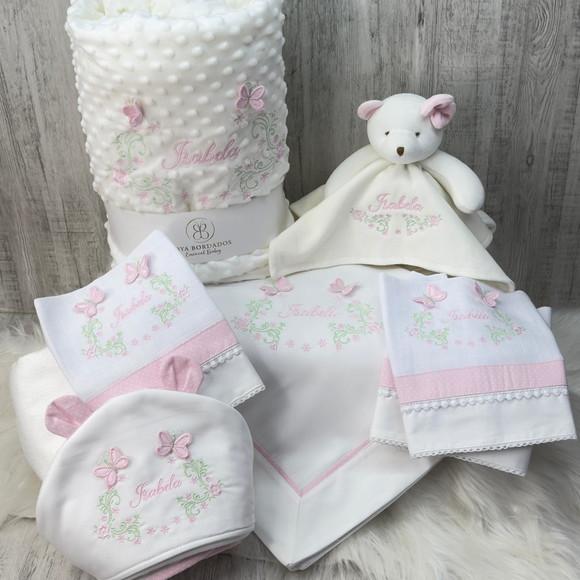 Kit Enxoval Maternidade Personalizado Menina Bordado