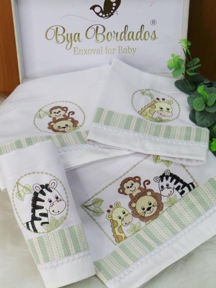 Kit Fralda Bebê Personalizada Safari