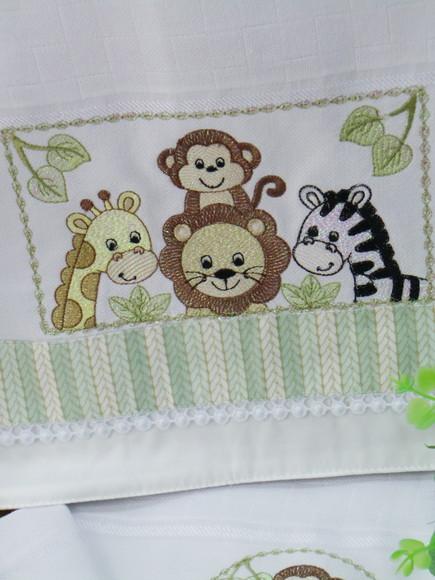 Kit Fralda Bebê Personalizada Safari