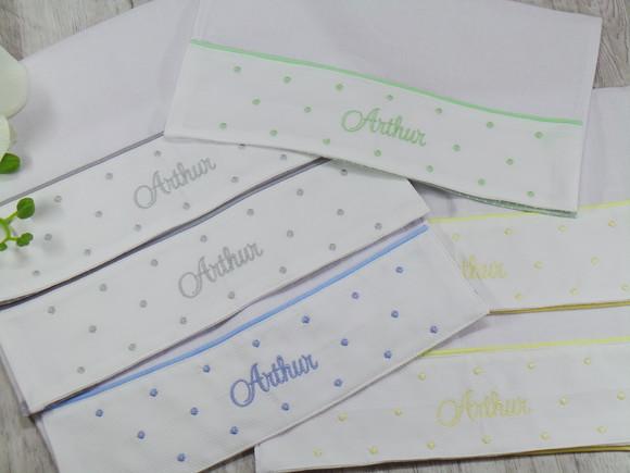Kit Fralda de Boca Personalizada Poá