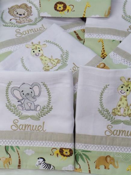 Kit Fraldas Bebê Bordada Personalizada