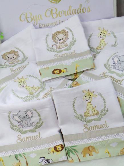 Kit Fraldas Bebê Bordada Personalizada
