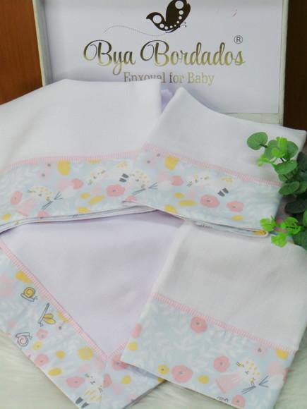 Kit Fraldas e Cueiro Bebê Incluso Nome do Bebê