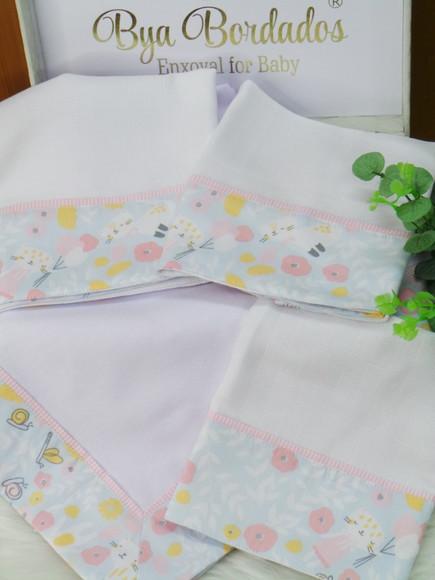 Kit Fraldas e Cueiro Bebê Incluso Nome do Bebê