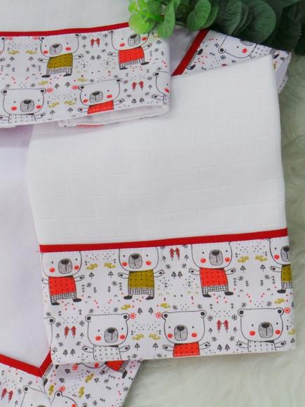 Kit Fraldas e Cueiro Bebê Ursinho Incluso Nome do Bebê