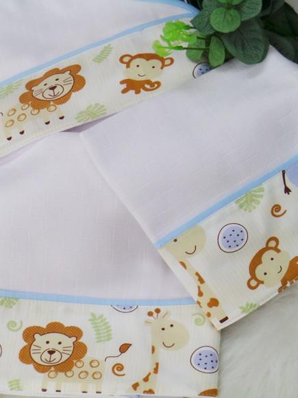 Kit Fraldas e Cueiro Safari Incluso Nome do Bebê