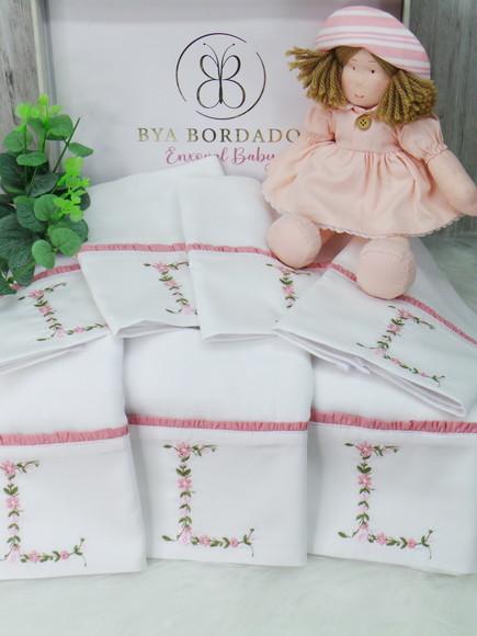Kit Fraldas Monograma Floral