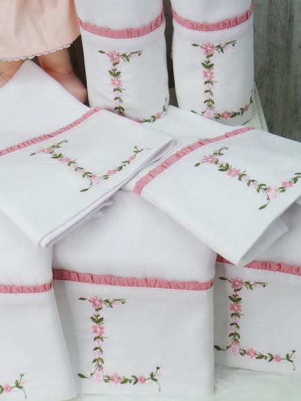 Kit Fraldas Monograma Floral