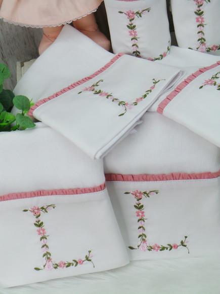 Kit Fraldas Monograma Floral