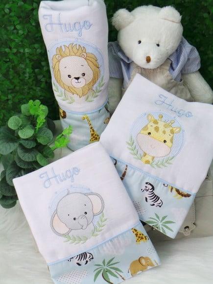 Kit Fraldas Personalizada Safari