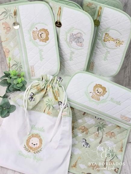 Kit Saquinho Maternidade e Saco Roupa Suja Safari