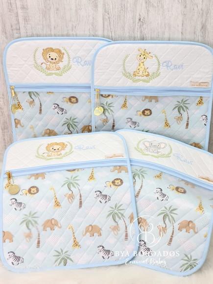 Kit Saquinho Maternidade e Saco Roupa Suja Safari