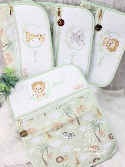 Kit Saquinho Maternidade e Saco Roupa Suja Safari