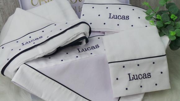 Kit Toalha Fralda Capuz e Fraldas Poá