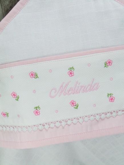 Kit Toalha Fralda e Fraldas Florzinha e Poá