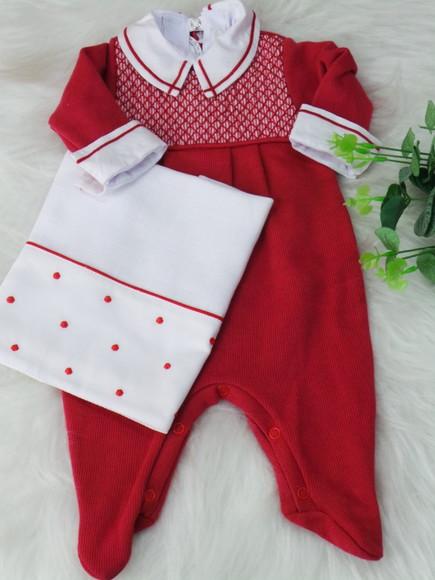 Macacão Bebê com Body Brinde Fralda de Boca Personalizada