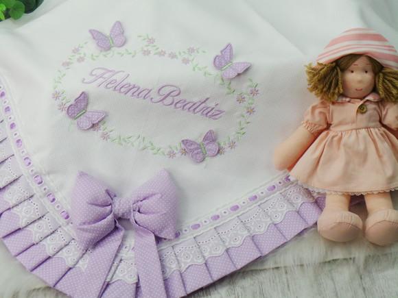 Manta Bebê Em Piquet Personalizada