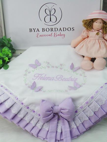 Manta Bebê Em Piquet Personalizada