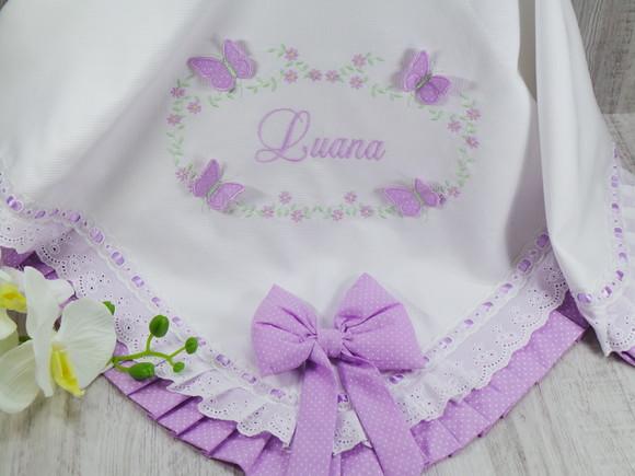Manta Bebê Em Piquet Personalizada