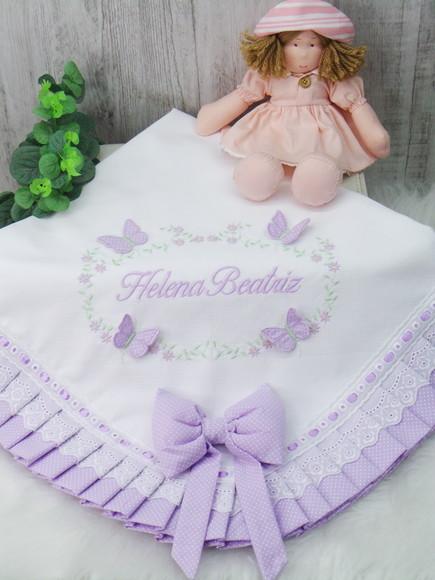 Manta Bebê Em Piquet Personalizada