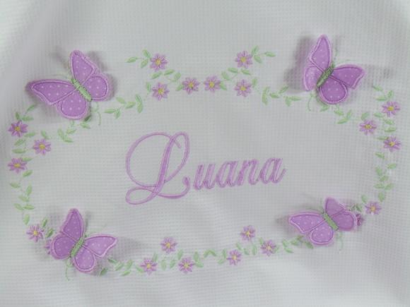 Manta Bebê Em Piquet Personalizada